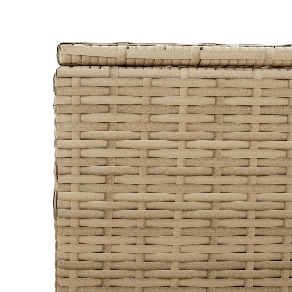 VidaXL Tuinbox met wielen 469L Poly Rattan Beige - Nu 30% Korting!
