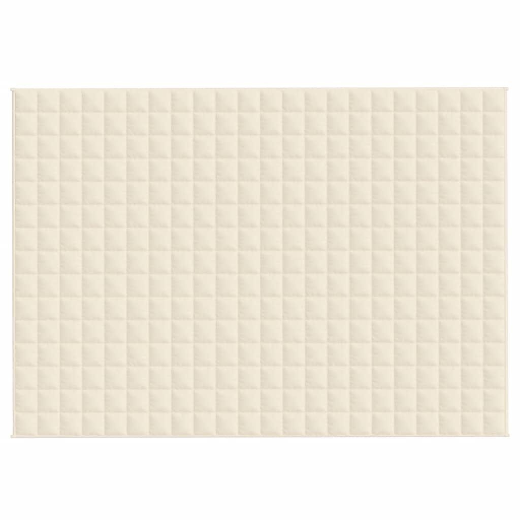 vidaXL Verzwaringsdeken 155x220cm 11kg Lichtcrème - 35% Korting