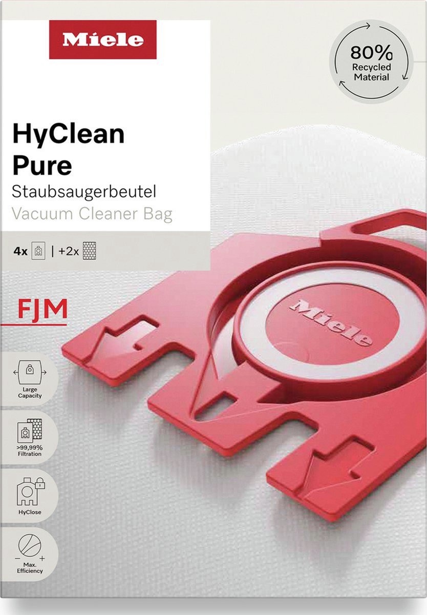 Miele FJM HyClean Pure 2.0 Stofzuigerzakken - 4 stuks | -35%