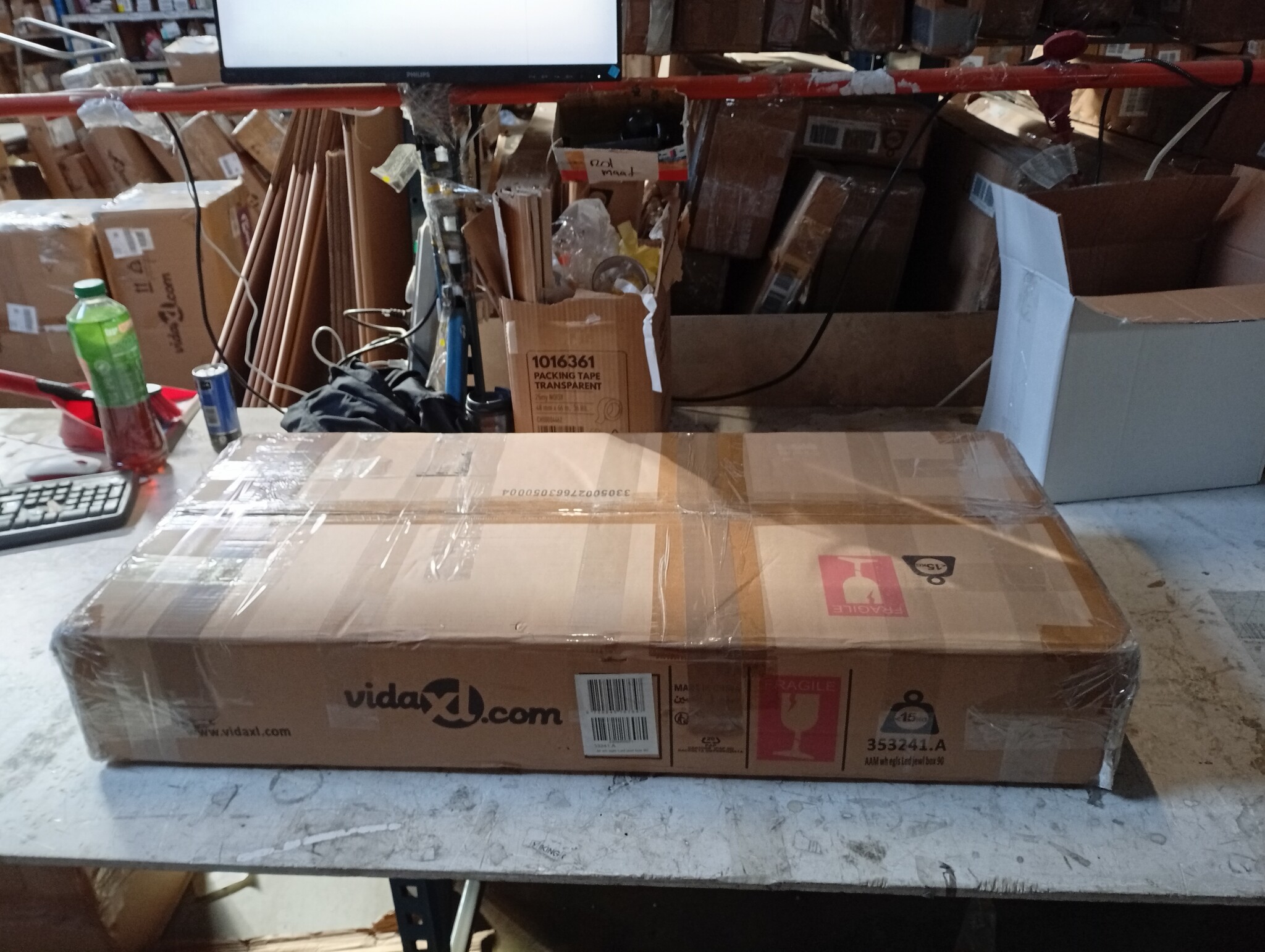 vidaXL Sieradenkast met spiegel & LED - Wit | 55% Korting!