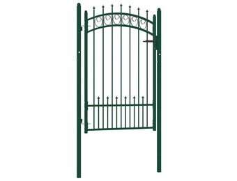 vidaXL Poort met speerpunten Staal Groen - 55% Korting