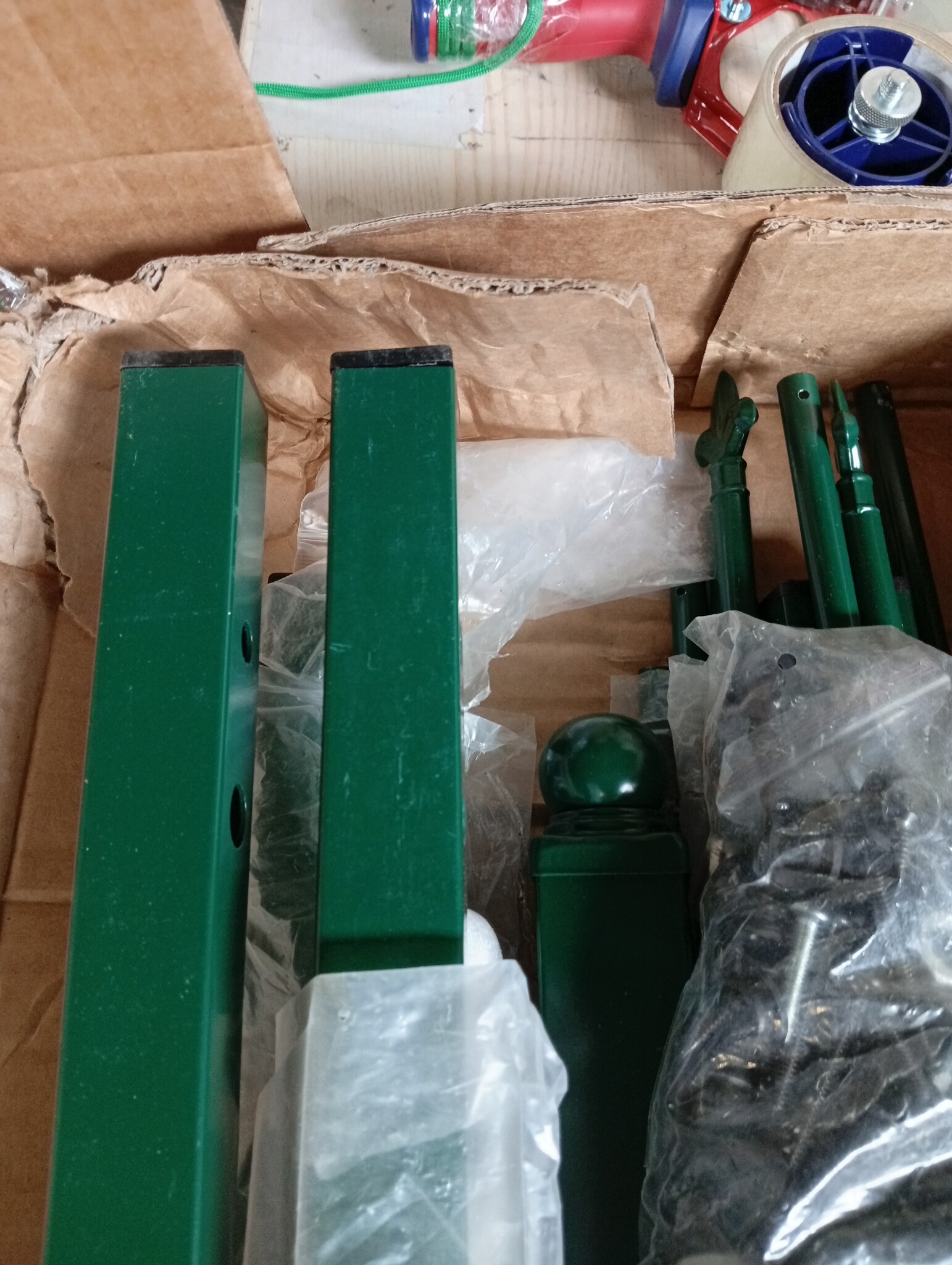 vidaXL Poort met speerpunten Staal Groen - 55% Korting