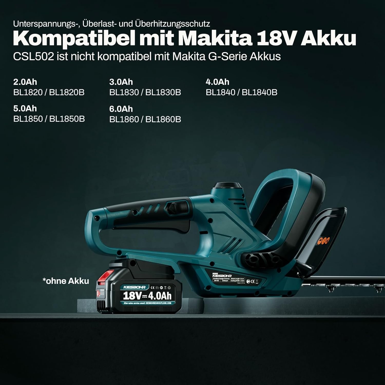 Accu-heggenschaar Makita 18V compatibel - 30% korting!