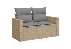 vidaXL Tuinbank Poly Rattan Beige - 50% Korting!