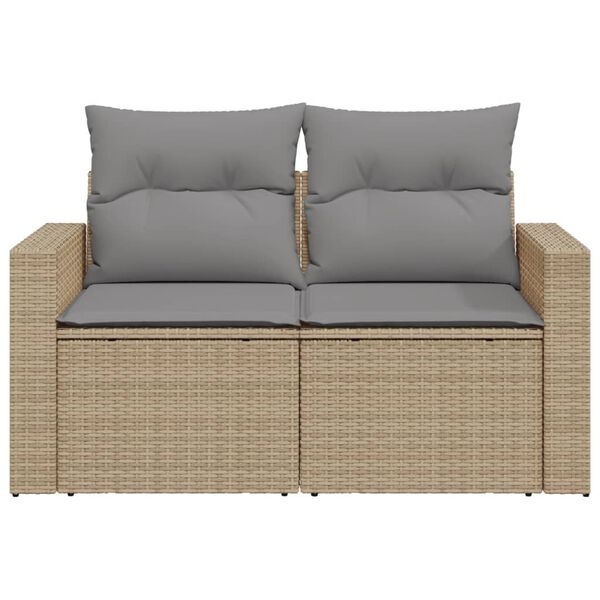 vidaXL Tuinbank Poly Rattan Beige - 50% Korting!