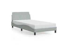 vidaXL Bedframe Fluweel Lichtgrijs 100x200 cm - Nu 35% Korting!