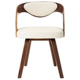 2x VidaXL Eetkamerstoelen: Crèmekleurig Kunstleer & Hout (35% Korting)
