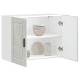 vidaXL Keukenwandkast Porto - Betongrijs | 30% Korting!