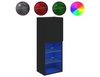 vidaXL TV-meubel met LED 40,5x30x102 cm Zwart - 35% Korting