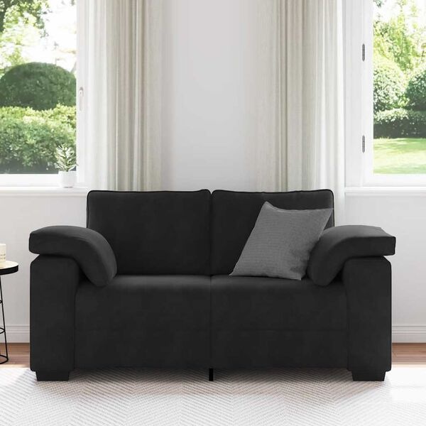 vidaXL Loveseat Bank Zwart Fluweel (120cm) - 30% Korting!