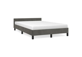 vidaXL Bedframe 120x190 cm Fluweel Donkergrijs - 30% Korting!