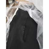 vidaXL Fluweel Crème Kruk met Houten Poten - 55% Korting!