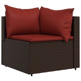 vidaXL Loungeset 3-delig Poly Rattan Bruin - Nu 30% Korting!