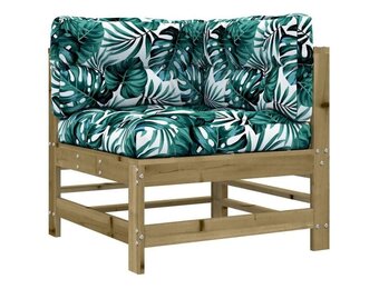 vidaXL Hoekbank Grenenhout met Kussens - Nu met 35% Korting!