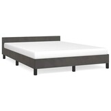 vidaXL Bedframe 140x200 cm | Fluweel Donkergrijs | -35%