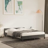 vidaXL Bedframe 140x200 cm | Fluweel Donkergrijs | -35%