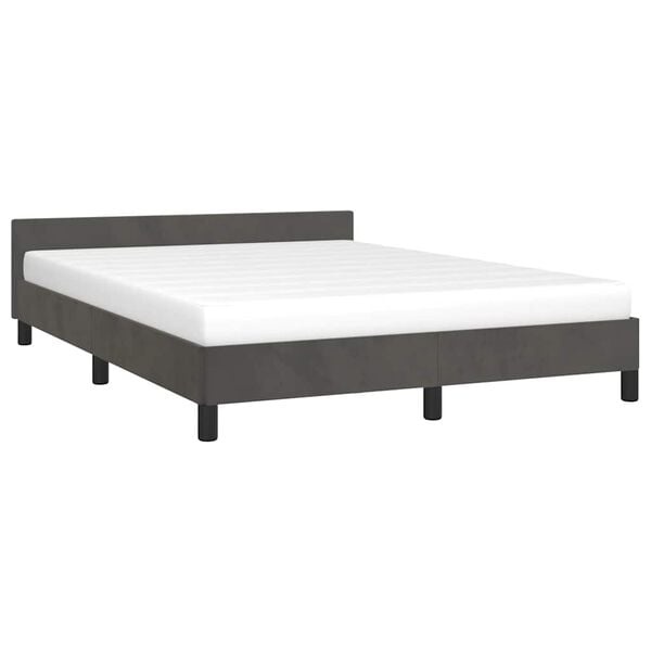 vidaXL Bedframe 140x200 cm | Fluweel Donkergrijs | -35%