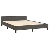vidaXL Bedframe 140x200 cm | Fluweel Donkergrijs | -35%