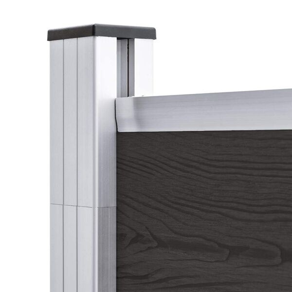 vidaXL Schuttingpaneel HKC Zwart | 175x186 cm | -60%