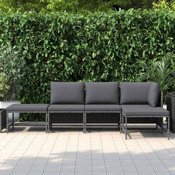vidaXL 5-delige Loungeset Grijs - 35% Korting