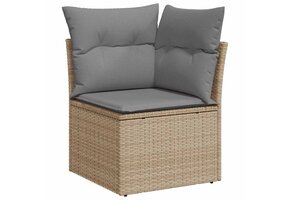 vidaXL Tuinhoekbank Poly Rattan Beige (50% Korting)
