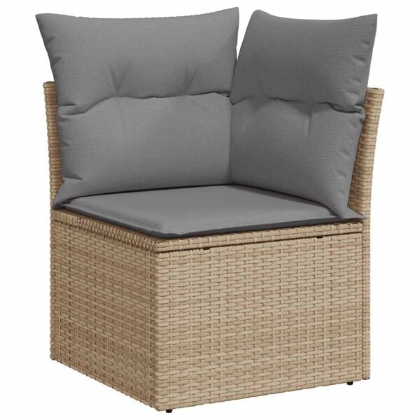vidaXL Tuinhoekbank Poly Rattan Beige (50% Korting)
