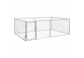 vidaXL Hondenkennel Buiten - 3x2x1m Staal - 35% Korting!