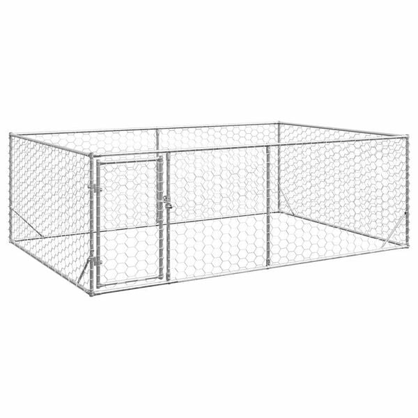 vidaXL Hondenkennel Buiten - 3x2x1m Staal - 35% Korting!