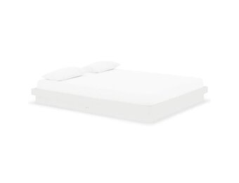 vidaXL Massief Houten Bedframe Wit 160x200 cm - 64% Korting