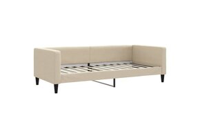 vidaXL Slaapbank 90x200 cm - Crèmekleurig | 30% Korting