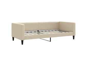 vidaXL Slaapbank 90x200 cm - Crèmekleurig | 30% Korting