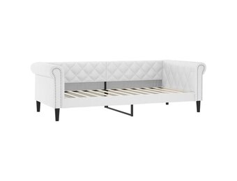 vidaXL Slaapbank Kunstleer Wit 90x200 cm - 35% Korting!