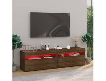 vidaXL TV-meubels met LED: 2 st. bruineiken, 30% korting!
