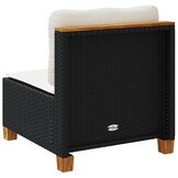 vidaXL Tuinbank Poly Rattan Zwart - 30% Korting!