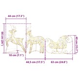 vidaXL LED Rendieren Kerstdecoratie (3 stuks) - 35% Korting!