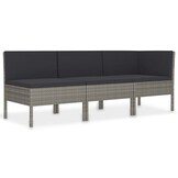 VidaXL Loungeset Poly Rattan Grijs (55% Korting)