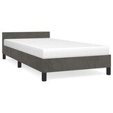 vidaXL Fluweel Bedframe Donkergrijs 100x200cm | 35% Korting