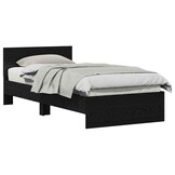 vidaXL Bedframe Zwart eiken 90x190cm - 55% Korting!