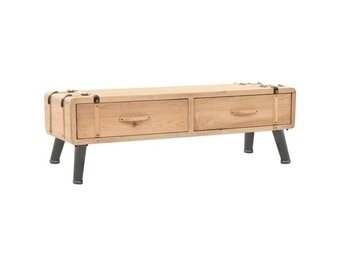 vidaXL Tv-meubel 120cm Massief Vurenhout - Retro Stijl - 55% Korting!