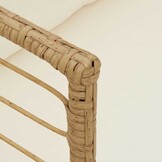 vidaXL Tuinstoel Poly Rattan Naturel | Met Kussens | 42% Korting