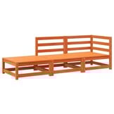 vidaXL Tuinbank 2-zits met Voetenbank - Massief Grenenhout (30% Korting)