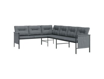 vidaXL Tuinhoekbank Staal & Textileen Antraciet | 30% Korting