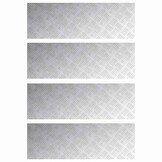 vidaXL Checker Plaat 4 stuks - 90x30cm Aluminium - 35% Korting!