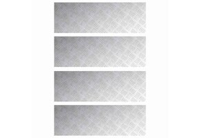 vidaXL Checker Plaat 4 stuks - 90x30cm Aluminium - 35% Korting!