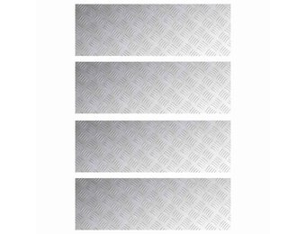 vidaXL Checker Plaat 4 stuks - 90x30cm Aluminium - 35% Korting!