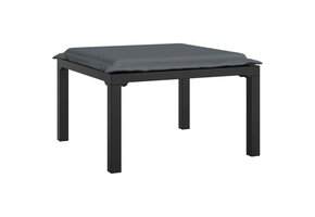 vidaXL Voetenbankje Poly Rattan Zwart/Grijs - 35% Korting!