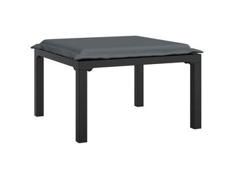 vidaXL Voetenbankje Poly Rattan Zwart/Grijs - 35% Korting!