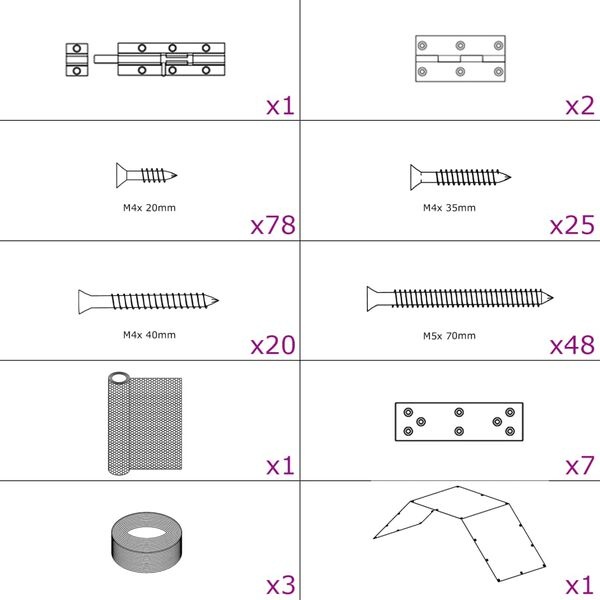 vidaXL Kippenhok 268x100x190 cm Metaal - 35% Korting!