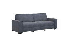 vidaXL Driezitsbank Donkergrijs Velvet - 35% Korting