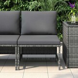 VidaXL Sectionele Middenbank (30% Korting) - Grijs Poly Rattan